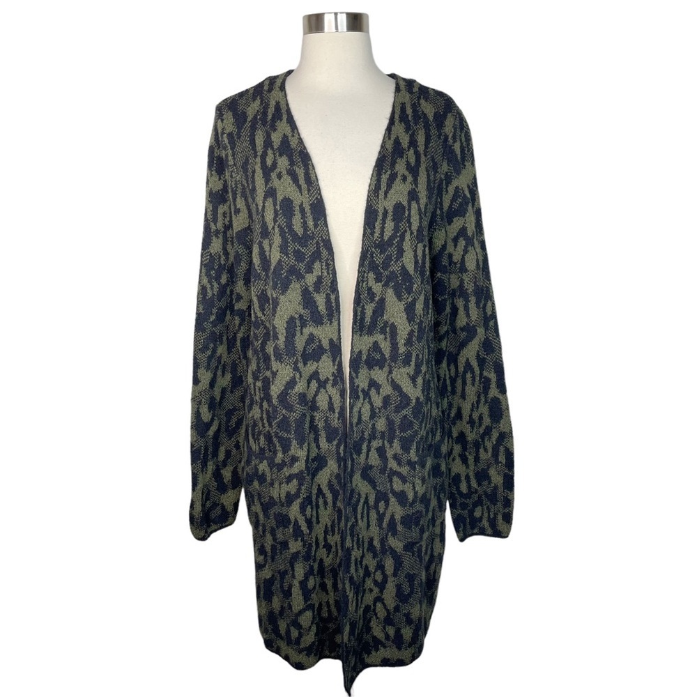Fortune + Ivy Animal Print Cardigan, Large